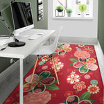 Japanese Kimono Pattern Print Area Rug