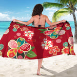 Japanese Kimono Pattern Print Beach Sarong Wrap