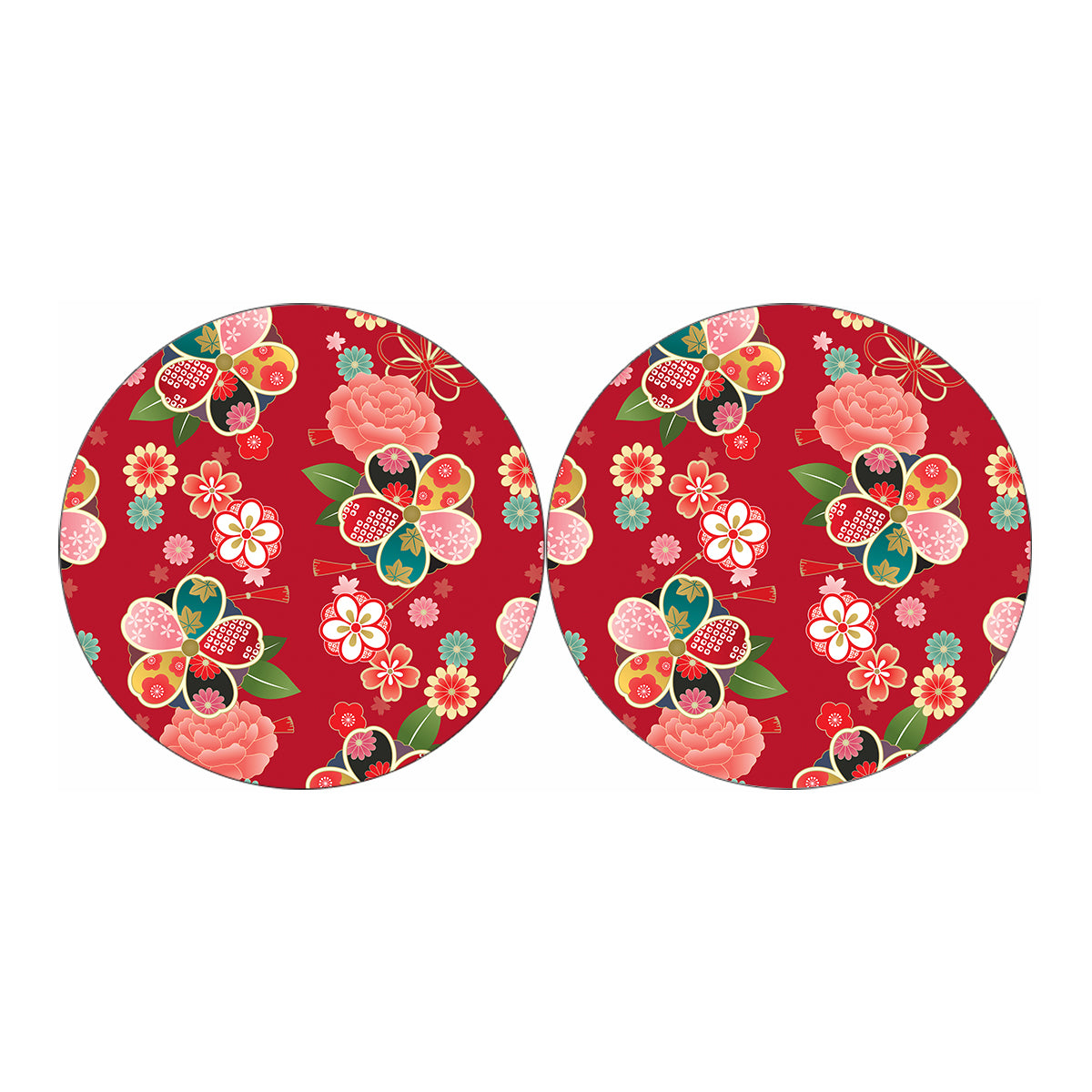 Japanese Kimono Pattern Print Car Coasters