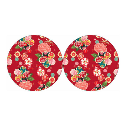 Japanese Kimono Pattern Print Car Coasters