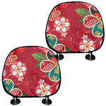 Japanese Kimono Pattern Print Car Headrest Covers