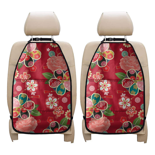 Japanese Kimono Pattern Print Car Seat Organizers