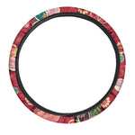 Japanese Kimono Pattern Print Car Steering Wheel Cover
