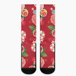 Japanese Kimono Pattern Print Crew Socks