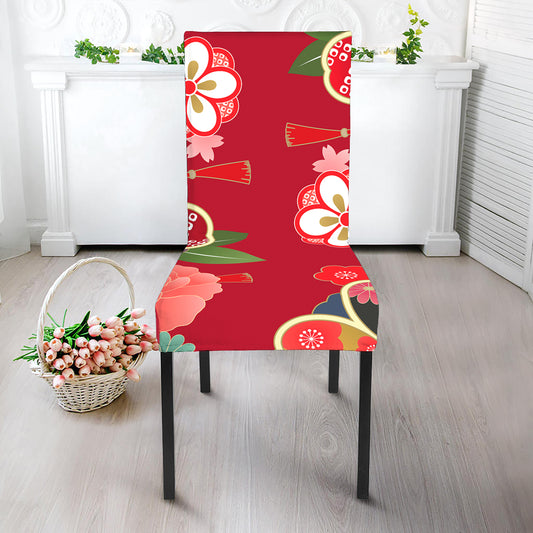 Japanese Kimono Pattern Print Dining Chair Slipcover