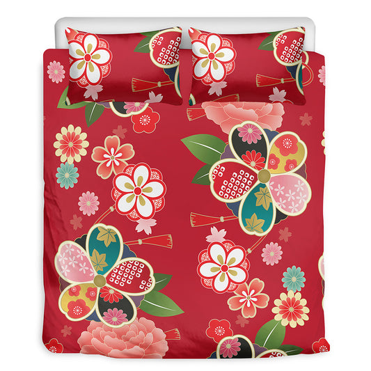 Japanese Kimono Pattern Print Duvet Cover Bedding Set