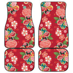 Japanese Kimono Pattern Print Front and Back Car Floor Mats