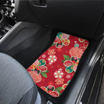 Japanese Kimono Pattern Print Front and Back Car Floor Mats