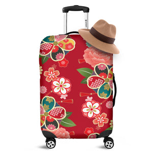 Japanese Kimono Pattern Print Luggage Cover