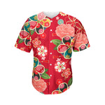 Japanese Kimono Pattern Print Men's Baseball Jersey