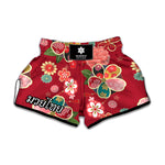 Japanese Kimono Pattern Print Muay Thai Boxing Shorts