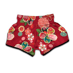Japanese Kimono Pattern Print Muay Thai Boxing Shorts