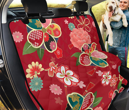Japanese Kimono Pattern Print Pet Car Back Seat Cover