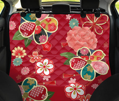 Japanese Kimono Pattern Print Pet Car Back Seat Cover