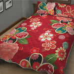 Japanese Kimono Pattern Print Quilt Bed Set
