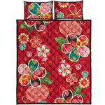 Japanese Kimono Pattern Print Quilt Bed Set