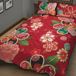 Japanese Kimono Pattern Print Quilt Bed Set