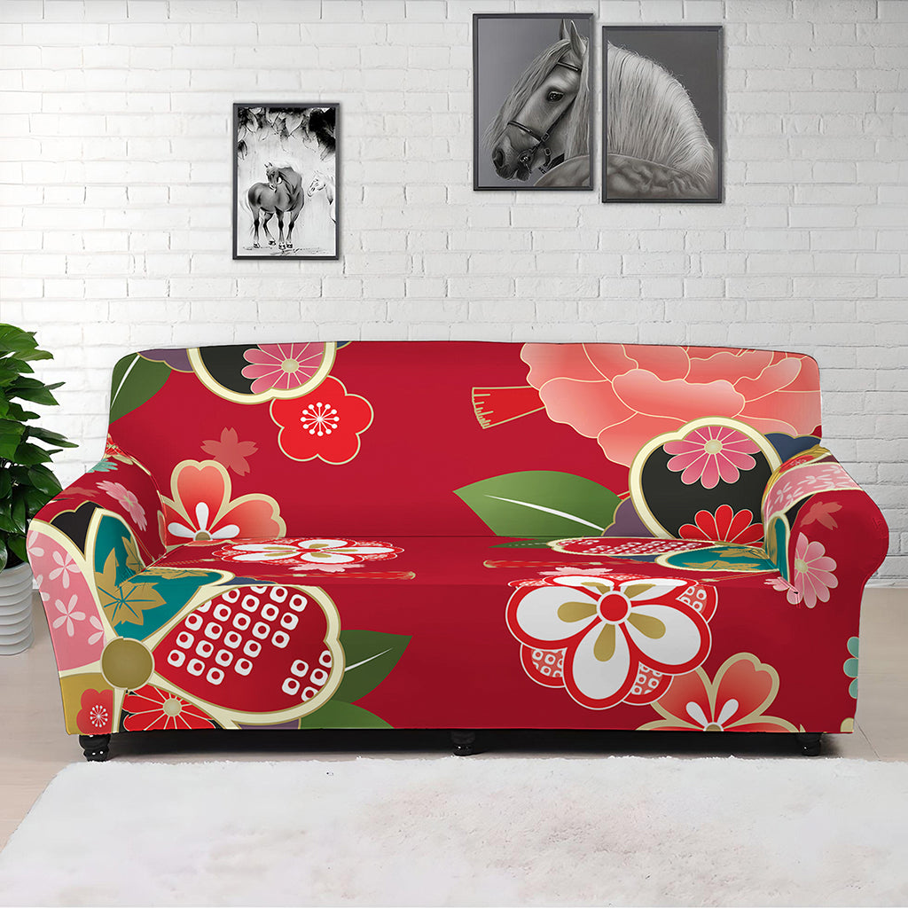 Japanese Kimono Pattern Print Sofa Cover