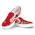 Japanese Kimono Pattern Print White Slip On Sneakers