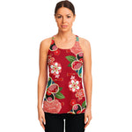 Japanese Kimono Pattern Print Women's Racerback Tank Top