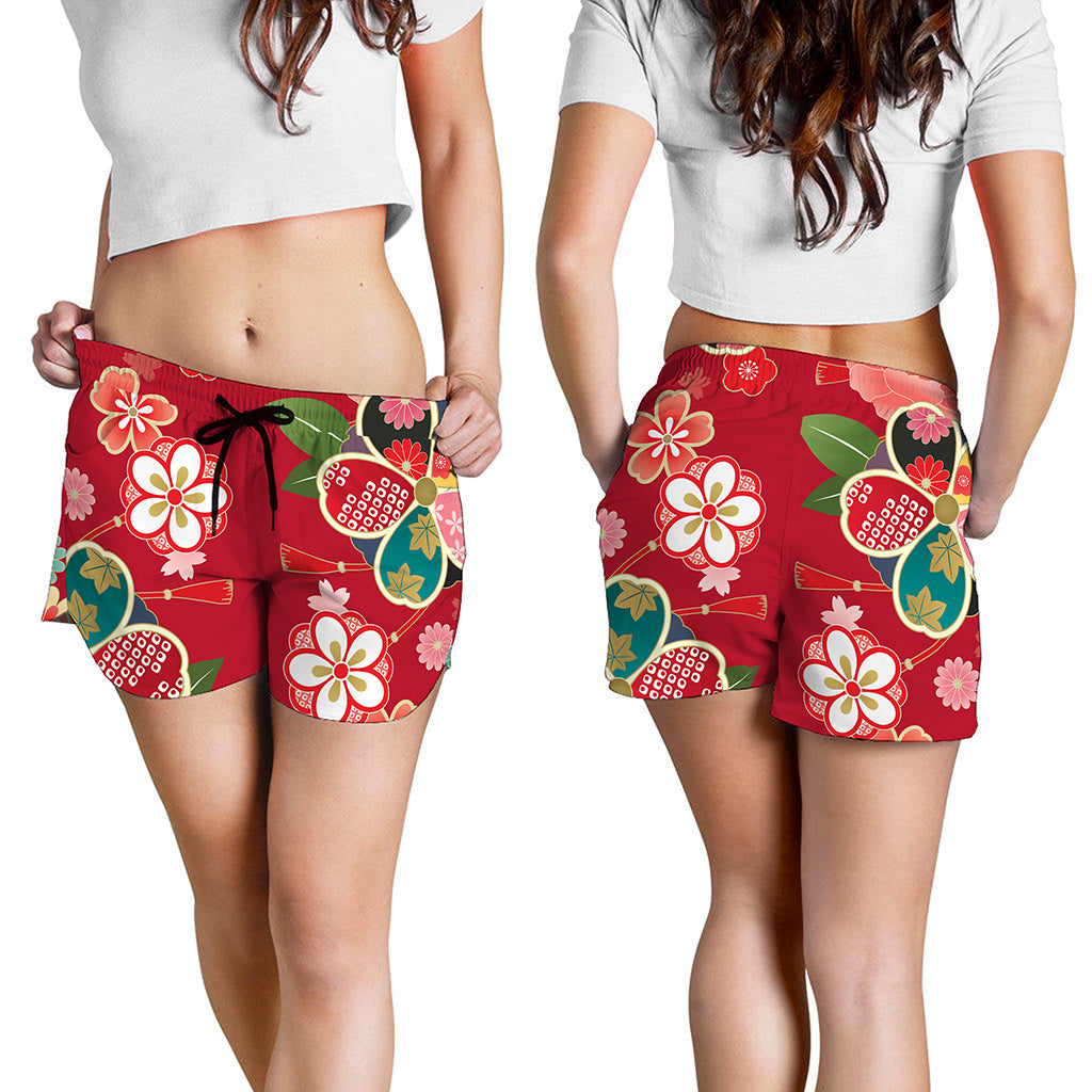 Japanese Kimono Pattern Print Women's Shorts
