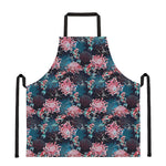 Japanese Koi And Chrysanthemums Print Apron