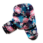 Japanese Koi And Chrysanthemums Print Boxing Gloves