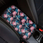 Japanese Koi And Chrysanthemums Print Car Center Console Cover