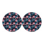 Japanese Koi And Chrysanthemums Print Car Coasters