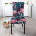 Japanese Koi And Chrysanthemums Print Dining Chair Slipcover