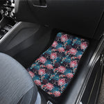 Japanese Koi And Chrysanthemums Print Front and Back Car Floor Mats