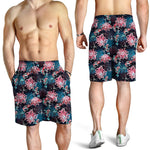 Japanese Koi And Chrysanthemums Print Men's Shorts