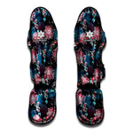 Japanese Koi And Chrysanthemums Print Muay Thai Shin Guard