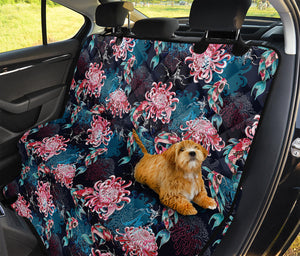 Japanese Koi And Chrysanthemums Print Pet Car Back Seat Cover