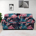 Japanese Koi And Chrysanthemums Print Sofa Cover