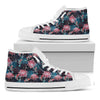 Japanese Koi And Chrysanthemums Print White High Top Shoes