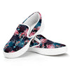 Japanese Koi And Chrysanthemums Print White Slip On Shoes