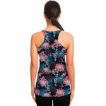 Japanese Koi And Chrysanthemums Print Women's Racerback Tank Top