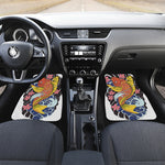 Japanese Koi And Flower Tattoo Print Front Car Floor Mats