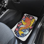 Japanese Koi And Flower Tattoo Print Front Car Floor Mats