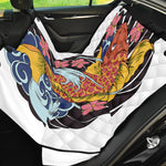 Japanese Koi And Flower Tattoo Print Pet Car Back Seat Cover