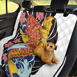 Japanese Koi And Flower Tattoo Print Pet Car Back Seat Cover