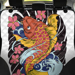 Japanese Koi And Flower Tattoo Print Pet Car Back Seat Cover