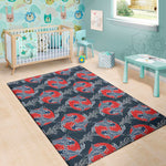 Japanese Koi Carp Fish Pattern Print Area Rug