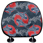 Japanese Koi Carp Fish Pattern Print Car Headrest Covers