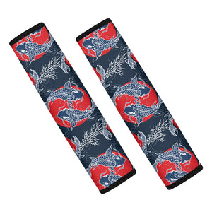 Japanese Koi Carp Fish Pattern Print Car Seat Belt Covers