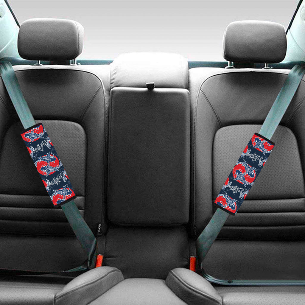 Japanese Koi Carp Fish Pattern Print Car Seat Belt Covers