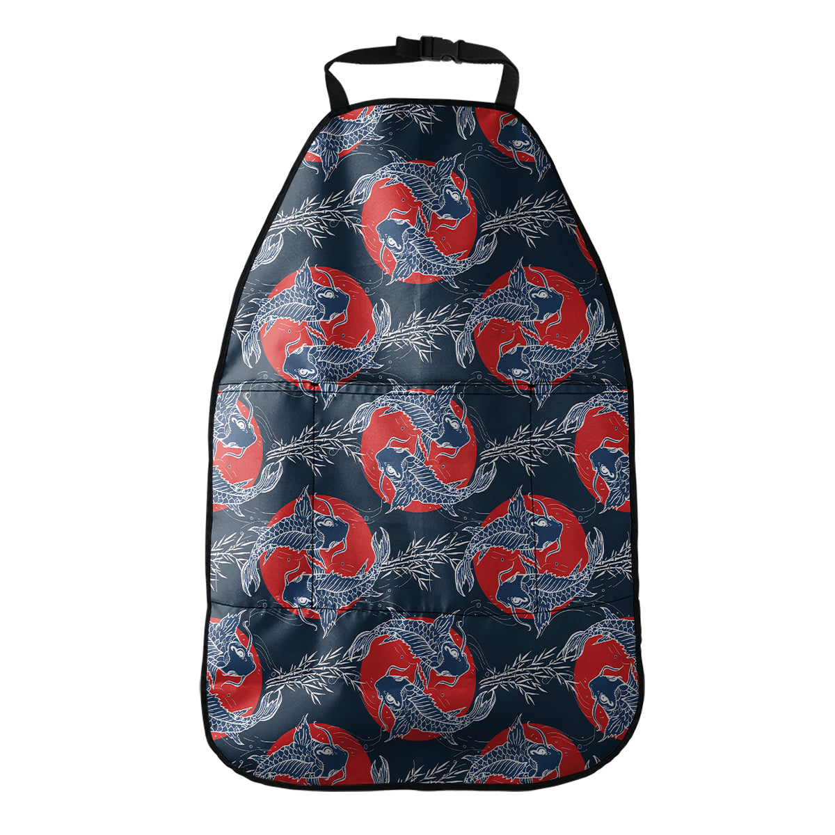 Japanese Koi Carp Fish Pattern Print Car Seat Organizers