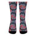 Japanese Koi Carp Fish Pattern Print Crew Socks