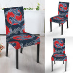 Japanese Koi Carp Fish Pattern Print Dining Chair Slipcover